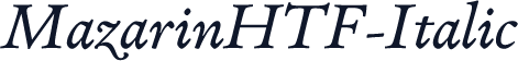 MazarinHTF-Italic