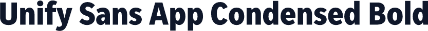 Unify Sans App Condensed Bold