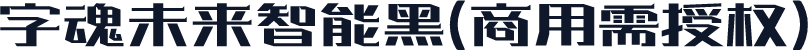 字魂未来智能黑(商用需授权)