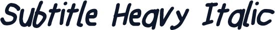 Subtitle Heavy Italic