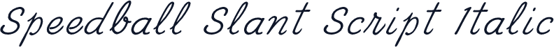 Speedball Slant Script Italic
