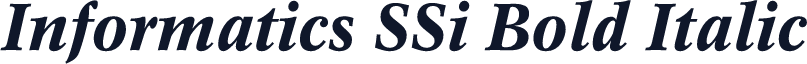Informatics SSi Bold Italic