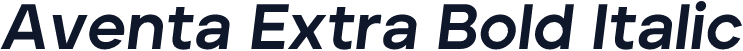 Aventa Extra Bold Italic