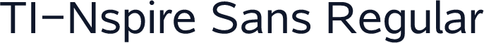 TI-Nspire Sans Regular