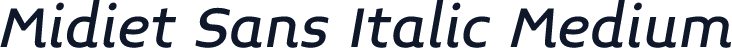 Midiet Sans Italic Medium