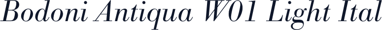 Bodoni Antiqua W01 Light Ital