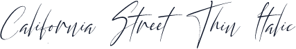 California Street Thin Italic