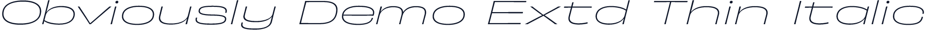 Obviously Demo Extd Thin Italic