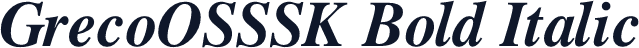 GrecoOSSSK Bold Italic