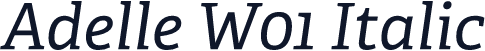 Adelle W01 Italic