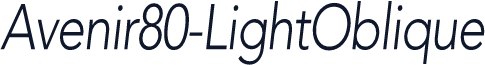 Avenir80-LightOblique