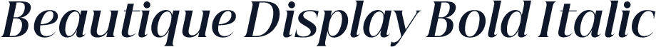 Beautique Display Bold Italic