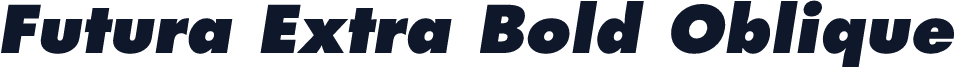 Futura Extra Bold Oblique