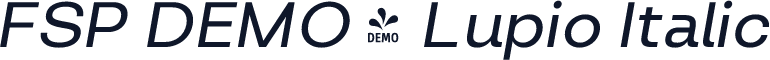 FSP DEMO - Lupio Italic