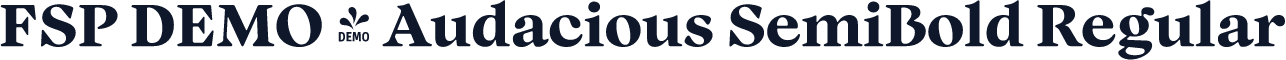 FSP DEMO - Audacious SemiBold Regular