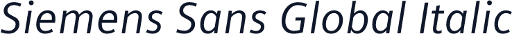 Siemens Sans Global Italic