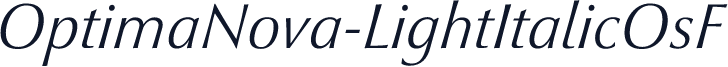 OptimaNova-LightItalicOsF