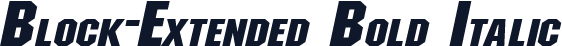 Block-Extended Bold Italic