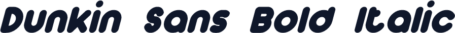 Dunkin Sans Bold Italic