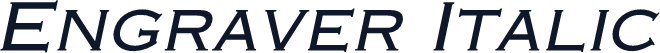 Engraver  Italic