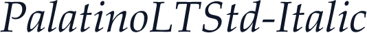 PalatinoLTStd-Italic