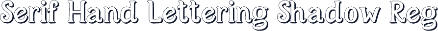 Serif Hand Lettering Shadow Reg
