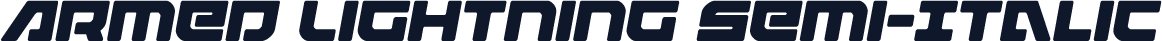 Armed Lightning Semi-Italic