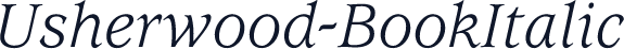 Usherwood-BookItalic