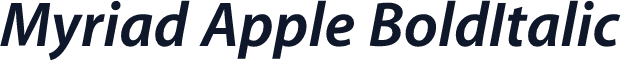 Myriad Apple BoldItalic