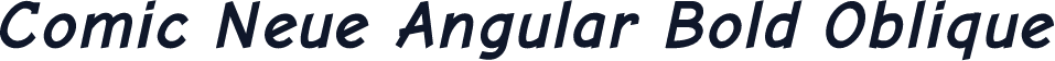 Comic Neue Angular Bold Oblique