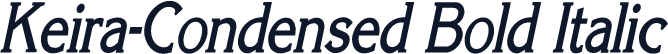 Keira-Condensed Bold Italic