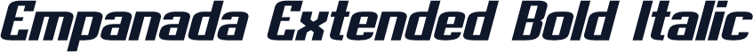 Empanada Extended Bold Italic