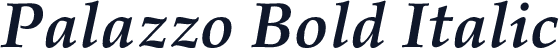 Palazzo Bold Italic