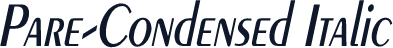Pare-Condensed Italic
