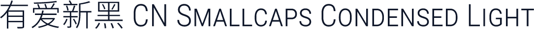 有爱新黑 CN Smallcaps Condensed Light