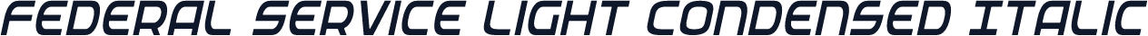 Federal Service Light Condensed Italic