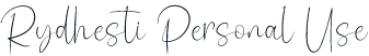 Rydhesti Personal Use