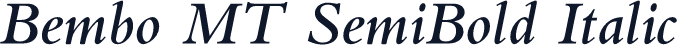 Bembo MT SemiBold Italic