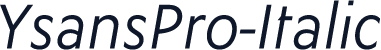 YsansPro-Italic