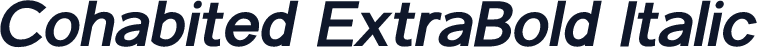 Cohabited ExtraBold Italic