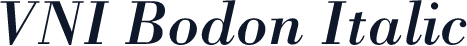 VNI Bodon Italic