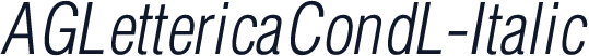 AGLettericaCondL-Italic