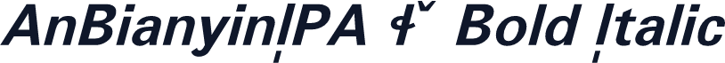 AnBianyinIPA S Bold Italic