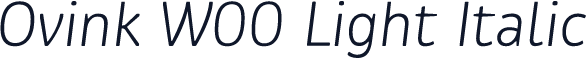 Ovink W00 Light Italic