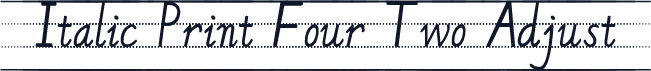 Italic Print Four Two Adjust
