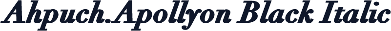 Ahpuch.Apollyon Black Italic