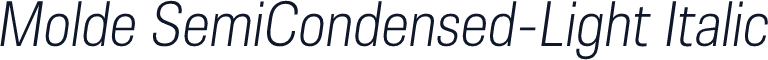 Molde SemiCondensed-Light Italic