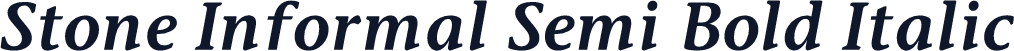 Stone Informal Semi Bold Italic