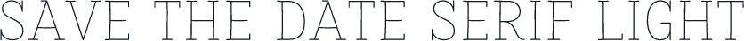 Save the Date Serif Light