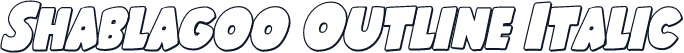 Shablagoo Outline Italic